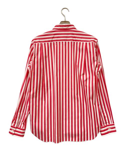 COMME des GARCONS HOMME PLUS（コムデギャルソンオムプリュス）COMME des GARCONS HOMME PLUS (コムデギャルソンオムプリュス) 切替ストライプシャツ ホワイト×レッド サイズ:sizeSの古着・服飾アイテム