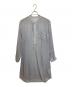COMME des GARCONS SHIRT（コムデギャルソンシャツ）の古着「ノーカラープルオーバーストライプシャツ」｜ブルー×ホワイト