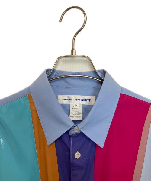COMME des GARCONS SHIRT（コムデギャルソンシャツ）COMME des GARCONS SHIRT (コムデギャルソンシャツ) マルチストライプシャツ マルチカラー サイズ:Mの古着・服飾アイテム