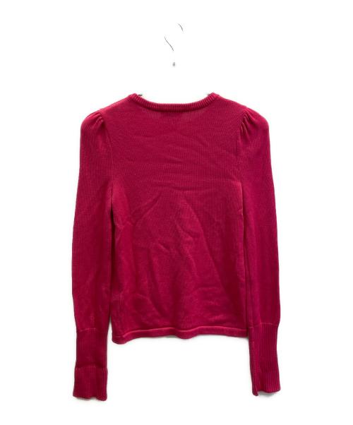 OBLI（オブリ）OBLI (オブリ) パフスリーブニット ショッキングピンク サイズ:フリーの古着・服飾アイテム