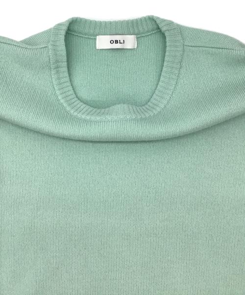 OBLI（オブリ）OBLI (オブリ) ミントニット ライトグリーン サイズ:FREEの古着・服飾アイテム