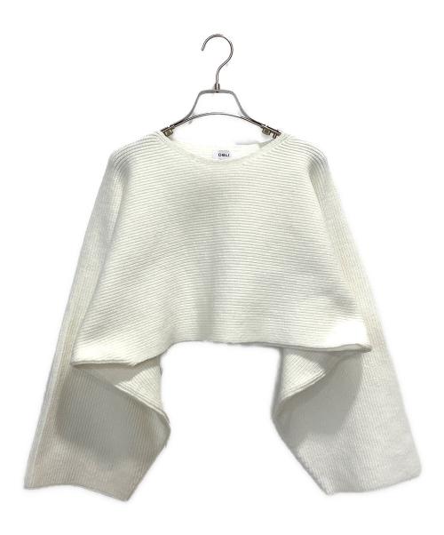 OBLI（オブリ）OBLI (オブリ) ショートニット ホワイト サイズ:Fの古着・服飾アイテム
