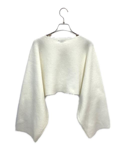 OBLI（オブリ）OBLI (オブリ) ショートニット ホワイト サイズ:Fの古着・服飾アイテム