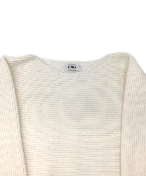 OBLI（オブリ）OBLI (オブリ) ショートニット ホワイト サイズ:Fの古着・服飾アイテム