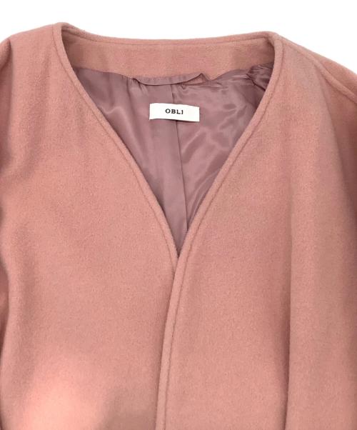 OBLI（オブリ）OBLI (オブリ) ピンクウールコート ピンク サイズ:Fの古着・服飾アイテム