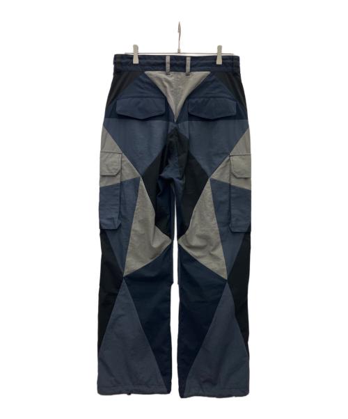 ANREALAGE（アンリアレイジ）ANREALAGE (アンリアレイジ) パネルパッチワークカーゴパンツ ネイビー サイズ:SIZE48の古着・服飾アイテム