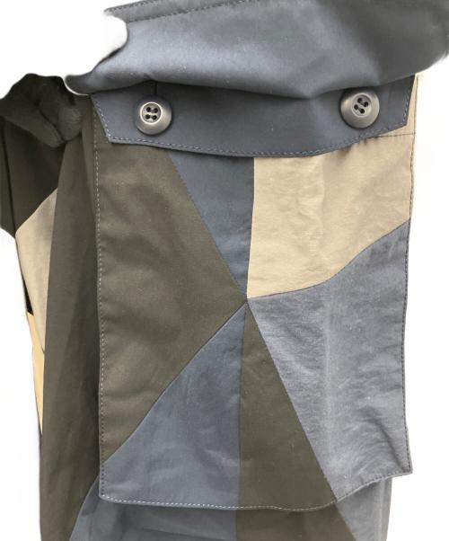 ANREALAGE（アンリアレイジ）ANREALAGE (アンリアレイジ) パネルパッチワークカーゴパンツ ネイビー サイズ:SIZE48の古着・服飾アイテム