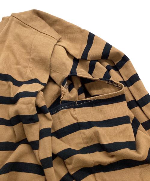 JOURNAL STANDARD relume（ジャーナルスタンダード レリューム）JOURNAL STANDARD relume (ジャーナルスタンダード レリューム) バスクシャツボクシーワンピース ブラウン×ブラック サイズ:Fの古着・服飾アイテム