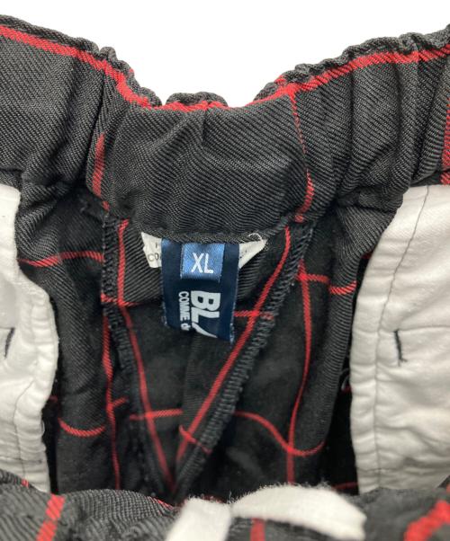 BLACK COMME des GARCONS（ブラックコムデギャルソン）BLACK COMME des GARCONS (ブラックコムデギャルソン) イージーパンツ ブラック×レッド サイズ:XLの古着・服飾アイテム