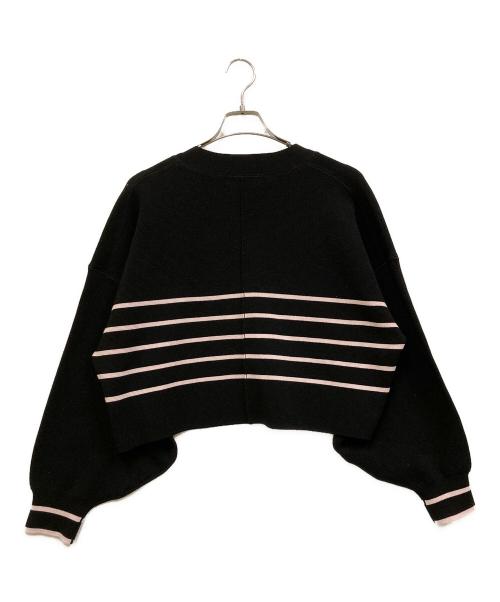 Adam et Rope（アダム エ ロペ）Adam et Rope (アダム エ ロペ) ミラノリブニットカーディガン ブラック サイズ:SIZE Freeの古着・服飾アイテム