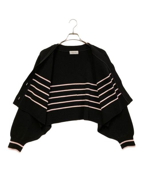 Adam et Rope（アダム エ ロペ）Adam et Rope (アダム エ ロペ) ミラノリブニットカーディガン ブラック サイズ:SIZE Freeの古着・服飾アイテム