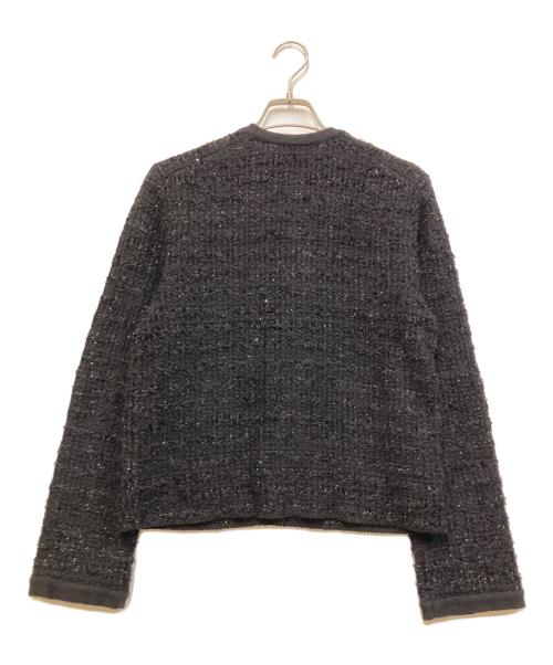 Demi-Luxe Beams（デミルクス ビームス）Demi-Luxe Beams (デミルクス ビームス) ツイード クルーネック カーディガン ブラック サイズ:不明の古着・服飾アイテム