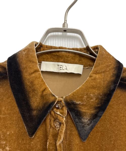 TELA（テラ）tela (テラ) ベロアシャツ ブラウン サイズ:42 未使用品の古着・服飾アイテム