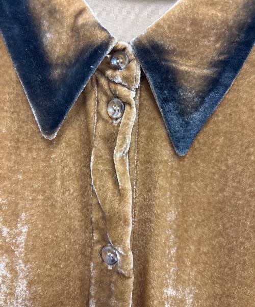 TELA（テラ）tela (テラ) ベロアシャツ ブラウン サイズ:42 未使用品の古着・服飾アイテム