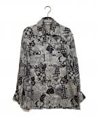 CHANELシャネル）の古着「シルクシャツ」｜ホワイト×ブラック