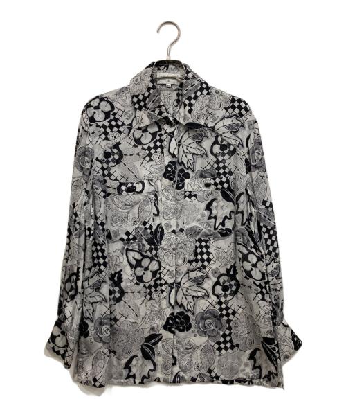CHANEL（シャネル）CHANEL (シャネル) シルクシャツ ホワイト×ブラック サイズ:42の古着・服飾アイテム