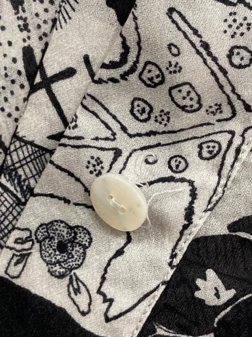 CHANEL（シャネル）CHANEL (シャネル) シルクシャツ ホワイト×ブラック サイズ:42の古着・服飾アイテム