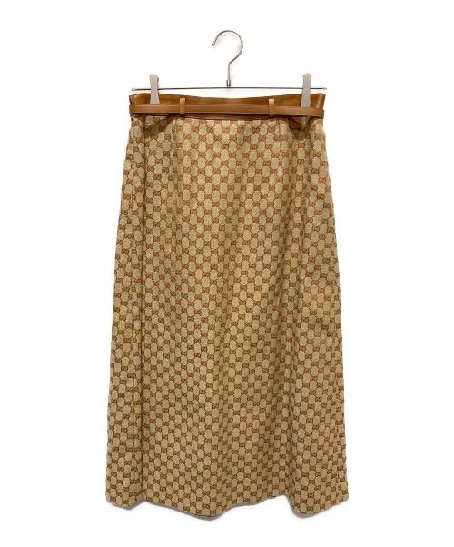 GUCCI（グッチ）GUCCI (グッチ) GG ロングスカート ベージュ サイズ:42の古着・服飾アイテム