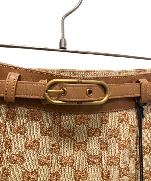GUCCI（グッチ）GUCCI (グッチ) GG ロングスカート ベージュ サイズ:42の古着・服飾アイテム