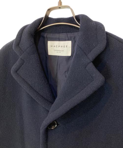 MACPHEE（マカフィー）MACPHEE (マカフィー) ショートパイルメルトン オーバーサイズドコート ネイビー サイズ:36の古着・服飾アイテム