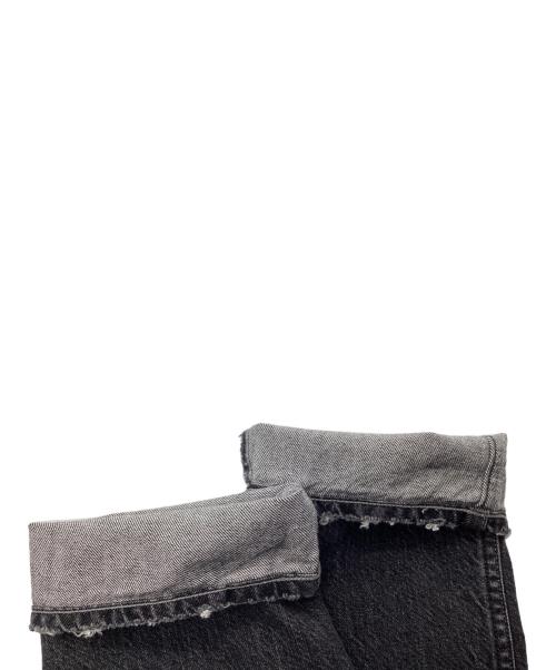 upper hights（アッパーハイツ）upper hights (アッパーハイツ) ハイライズストレートデニムパンツ ブラック サイズ:23の古着・服飾アイテム