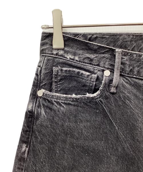 upper hights（アッパーハイツ）upper hights (アッパーハイツ) ハイライズストレートデニムパンツ ブラック サイズ:23の古着・服飾アイテム