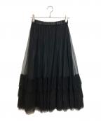 Diagramダイアグラム）の古着「ボリュームチュールスカート」｜ブラック