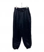 MANOFマノフ）の古着「サイドラインサテンパンツ」｜ブラック