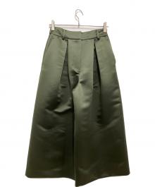 Heve（ヘイヴ）の古着「satin flare gaucho PT」｜オリーブ