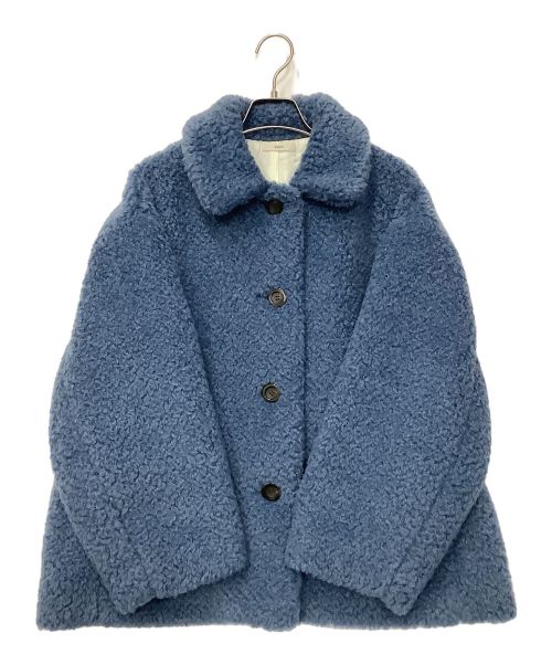 YORI（ヨリ）yori (ヨリ) スイートボアショートコート ブルー サイズ:Fの古着・服飾アイテム