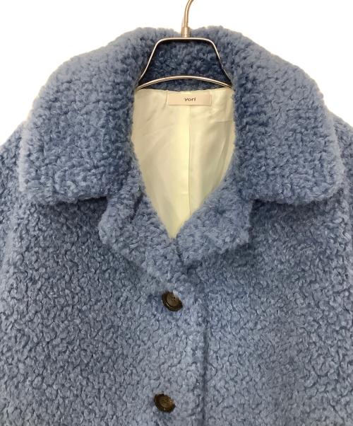 YORI（ヨリ）yori (ヨリ) スイートボアショートコート ブルー サイズ:Fの古着・服飾アイテム
