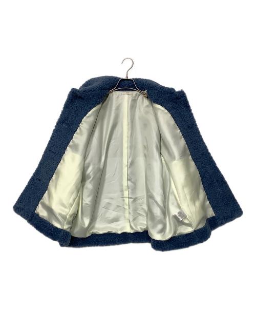 YORI（ヨリ）yori (ヨリ) スイートボアショートコート ブルー サイズ:Fの古着・服飾アイテム