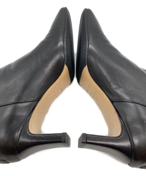 FABIO RUSCONI（ファビオルスコーニ）FABIO RUSCONI (ファビオルスコーニ) スクエアトゥバックジップショートブーツ ブラック サイズ:36の古着・服飾アイテム