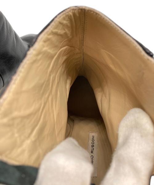 FABIO RUSCONI（ファビオルスコーニ）FABIO RUSCONI (ファビオルスコーニ) スクエアトゥバックジップショートブーツ ブラック サイズ:36の古着・服飾アイテム