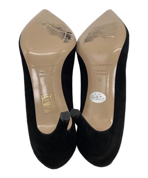 FABIO RUSCONI（ファビオルスコーニ）FABIO RUSCONI (ファビオルスコーニ) スウェードパンプス ブラック サイズ:36の古着・服飾アイテム