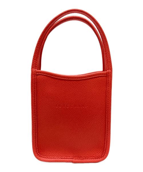 LONGCHAMP（ロンシャン）LONGCHAMP (ロンシャン) ル フローネ/トップハンドルバッグ レッドの古着・服飾アイテム