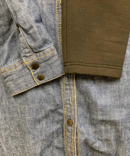 AULA（オーラ）AULA (オーラ) デニム×ジャージー切替 ドルマン ワンピース インディゴ サイズ:SIZE 0の古着・服飾アイテム