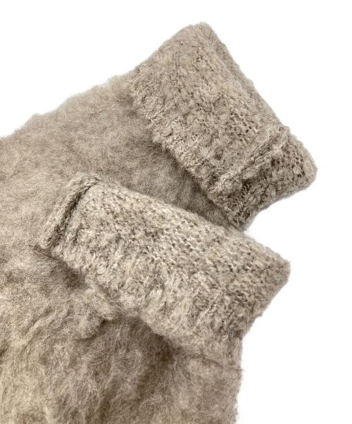 Adam et Rope（アダム エ ロペ）Adam et Rope (アダム エ ロペ) ファーニットVネックカーディガン ベージュ サイズ:FREEの古着・服飾アイテム