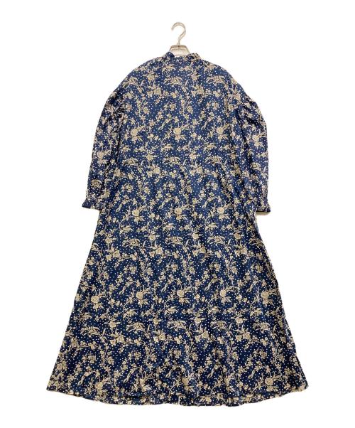 oblekt（オブレクト）oblekt (オブレクト) 高山都 (タカヤマミヤコ) リバティプリントマキシ丈ワンピース ブルー サイズ:SIZE Freeの古着・服飾アイテム