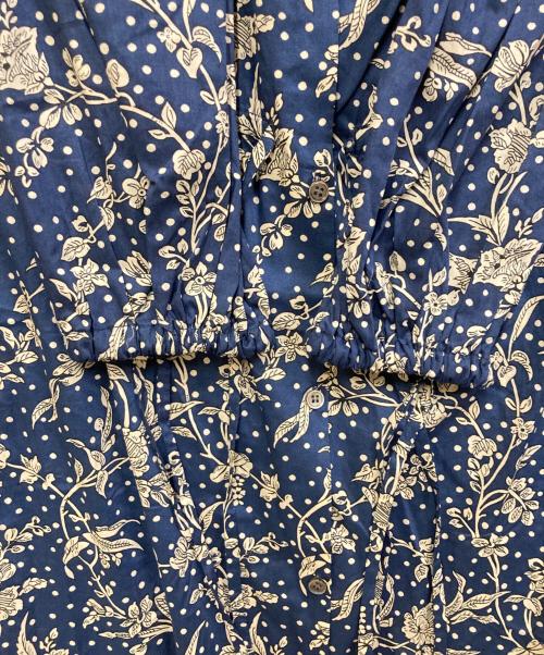 oblekt（オブレクト）oblekt (オブレクト) 高山都 (タカヤマミヤコ) リバティプリントマキシ丈ワンピース ブルー サイズ:SIZE Freeの古着・服飾アイテム