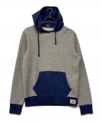 POLO RALPH LAURENポロ・ラルフローレン）の古着「QRタグ 後付フードパーカー」｜グレー×ブルー