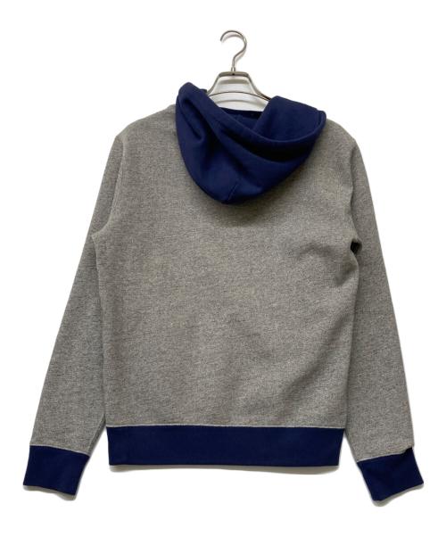 POLO RALPH LAUREN（ポロ・ラルフローレン）POLO RALPH LAUREN (ポロ・ラルフローレン) QRタグ 後付フードパーカー グレー×ブルー サイズ:Sの古着・服飾アイテム