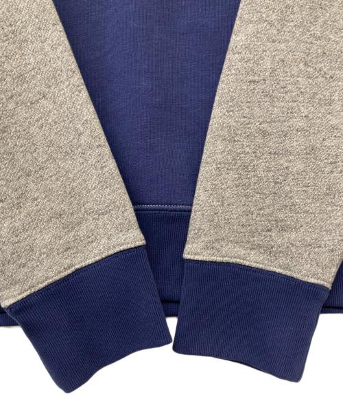 POLO RALPH LAUREN（ポロ・ラルフローレン）POLO RALPH LAUREN (ポロ・ラルフローレン) QRタグ 後付フードパーカー グレー×ブルー サイズ:Sの古着・服飾アイテム