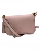 TORY BURCHトリーバーチ）の古着「フラップクロスボディバッグ」｜ピンク