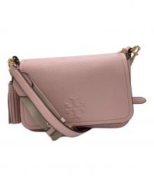 TORY BURCH（トリーバーチ）の古着「フラップクロスボディバッグ」｜ピンク