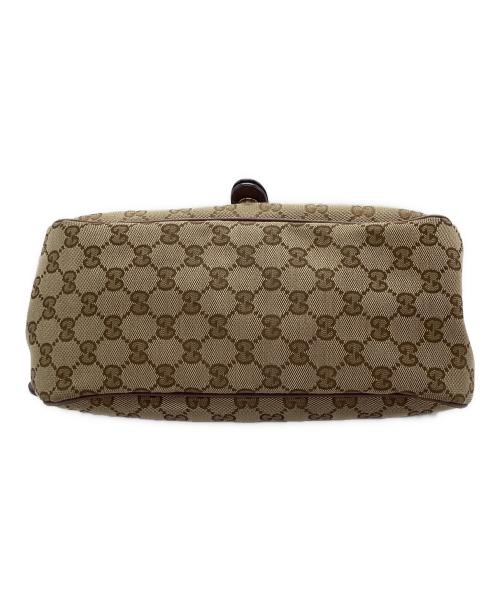 GUCCI（グッチ）GUCCI (グッチ) GGキャンバス ショルダーバッグ ブラウンの古着・服飾アイテム
