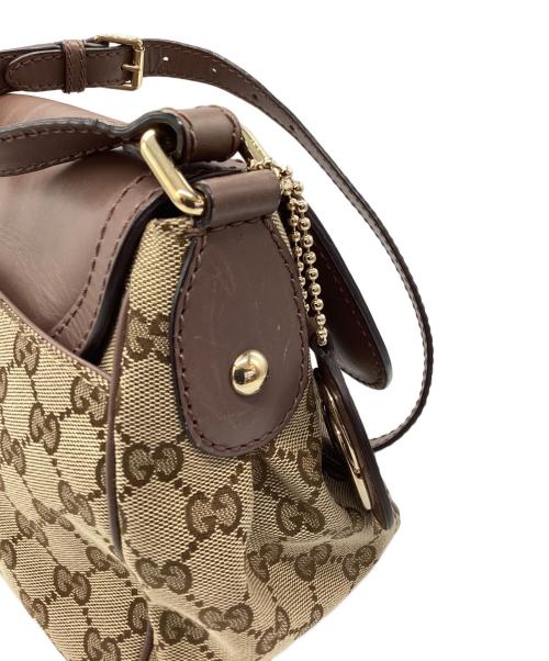 GUCCI（グッチ）GUCCI (グッチ) GGキャンバス ショルダーバッグ ブラウンの古着・服飾アイテム