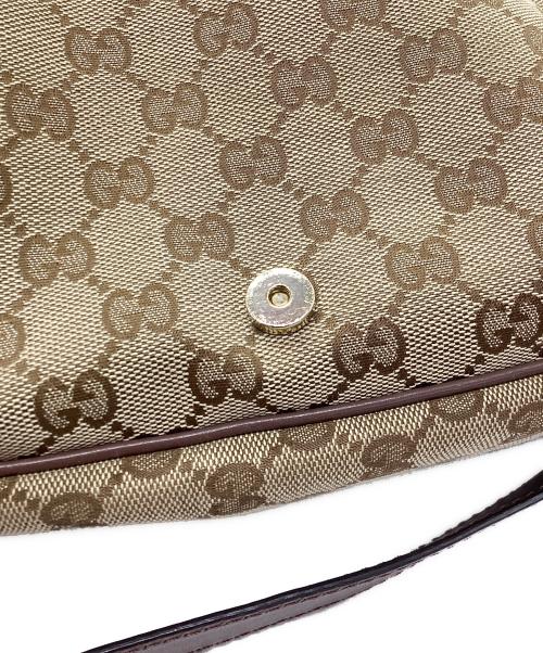 GUCCI（グッチ）GUCCI (グッチ) GGキャンバス ショルダーバッグ ブラウンの古着・服飾アイテム