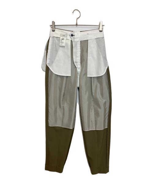 HYKE（ハイク）HYKE (ハイク) STRETCH TAPERED PANTS カーキ サイズ:1の古着・服飾アイテム