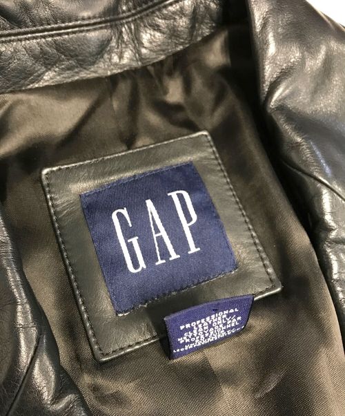 OLD GAP（オールドギャップ）OLD GAP (オールドギャップ) レザーテーラードジャケット ブラック サイズ:Ｌの古着・服飾アイテム
